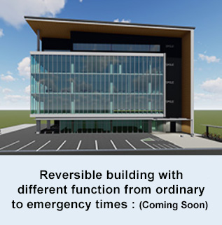 Reversible building with different function from ordinary to emergency times : 